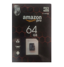 Карта пам'яті micro SDHC 64GB Amazon pro (class 10) (БЕЗ АДАПТЕРА)