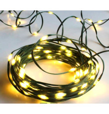 Гірлянда RD-218 діод 500Led 50м, 8 реж. IP44 для дому чи вулиці, Дріт у силіконі зелений, Колір ламп-Білий