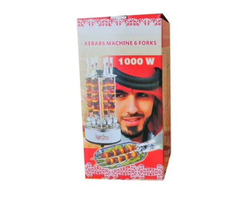 Електрошашличниця вертикальна (6 шампурів) SW8808 (1000Вт) NEW
