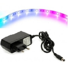 Стрічка LED N-38 (3528) 5м в синіконі (БЕЗ БУХТИ) (адаптер 220V) (Чорна коробка) (режими) (Мікс)