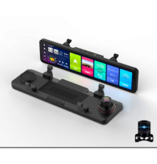 Дзеркало відеореєстратор Android 12"-1 inch touch screen, Android 8.1 2GB+32GB 4G чорно-біла коробка