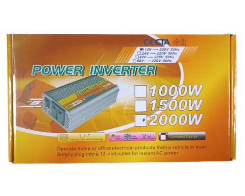 Перетворювач напруги з 12V→220V 2000W