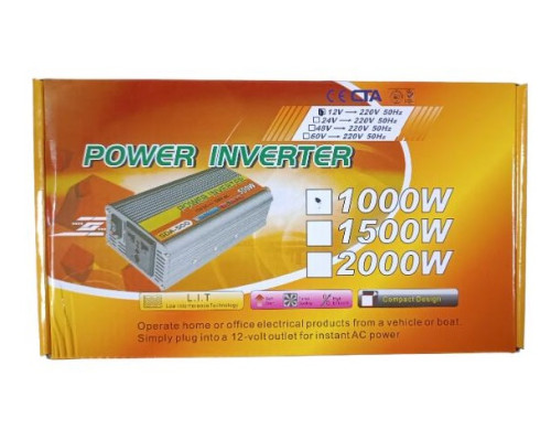 Перетворювач напруги з 12V→220V 1000W