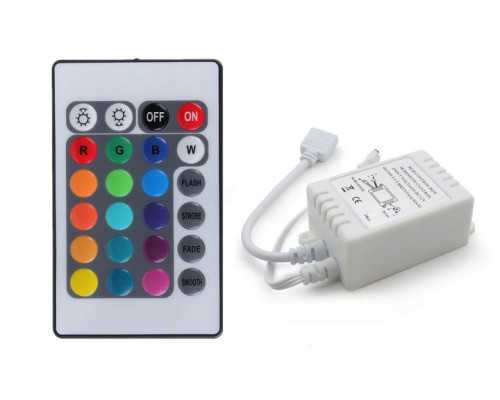 LED контролер 12V з інфрачервоним пультом для світлодіодної RGB стрічки