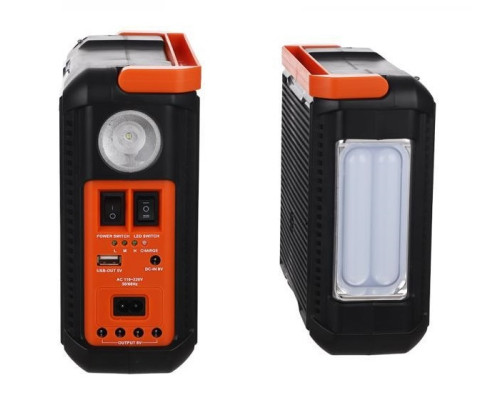 Ліхтар EP-395 Power Bank-радіо-блютуз із сонячною панеллю+лампочки 3шт