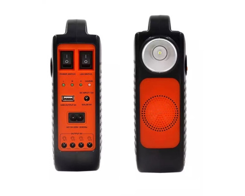 Ліхтар EP-391b Power Bank із сонячною панеллю+лампочки 3шт
