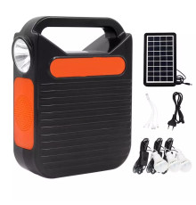 Ліхтар EP-391b Power Bank із сонячною панеллю+лампочки 3шт