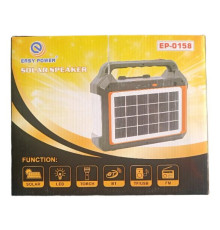 Ліхтар EP-0158 Power Bank-радіо-блютуз із сонячною панеллю 9V 3W