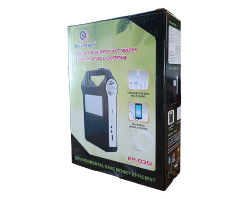 Ліхтар EP-035 Power Bank із сонячною панеллю 9V 3W
