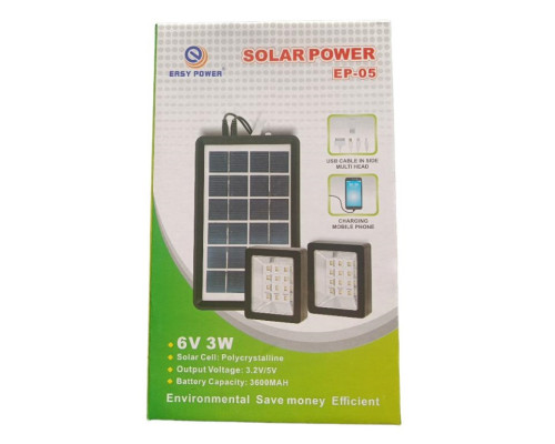 Прожектор LED EP-05 (лампа - 2шт) із сонячною панеллю 6v3w