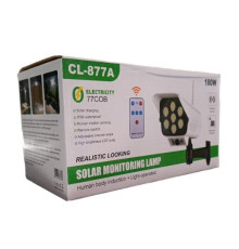 Прожектор LED настінний CL-877A сенсорний вуличний у вигляді камери із сонячною панеллю та пультом