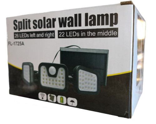 Прожектор LED NF-866/1725 (лампа 3 шт) сенсорний вуличний із сонячною панеллю