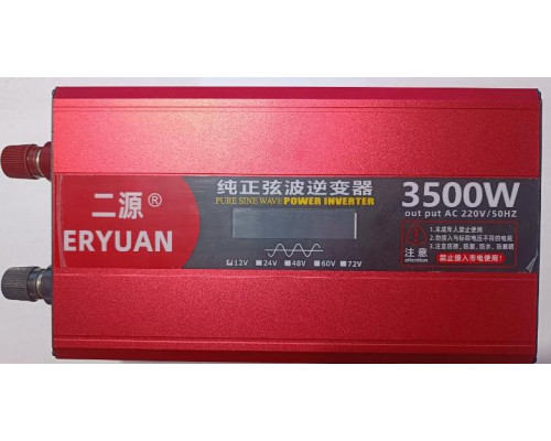 Перетворювач напруги з 12V→220V 3500W ЧИСТИЙ СИНУС LCD Z1B