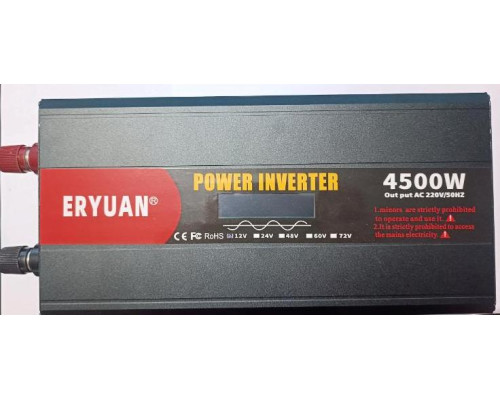 Перетворювач напруги з 12V→220V 4500W ЧИСТИЙ СИНУС LCD