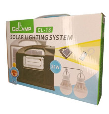 Ліхтар CL-13 PowerBank, із сонячною зарядкою + лампочки 2 шт