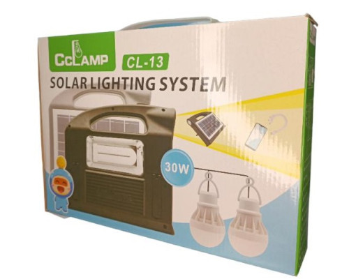 Ліхтар CL-13 PowerBank, із сонячною зарядкою + лампочки 2 шт