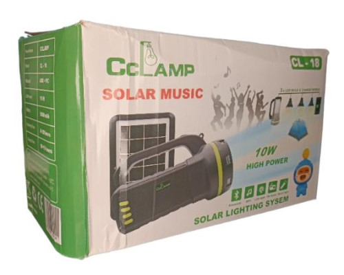 Ліхтар CL-18 PowerBank, із сонячною зарядкою + лампочки 3 шт