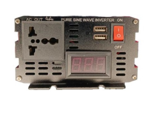 Перетворювач напруги з 12V/24V→220V 4000W LCD SMART 2A