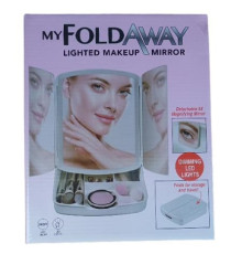 Дзеркало з підсвіткою LED потрійне з органайзером My Fold Away (MA-17) (CY047)