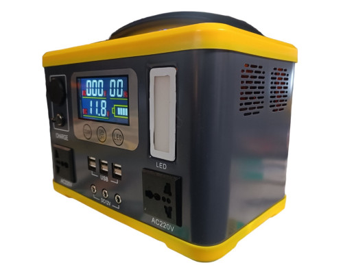 Інвертор акумуляторний/зарядна станція EP-P500W 12V/40Ah (Li-ion) + сонячна панель 60W