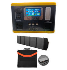 Інвертор акумуляторний/зарядна станція EP-P500W 12V/40Ah (Li-ion) + сонячна панель 60W