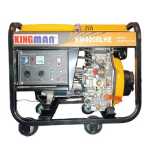 Генератор дизельний Kingman Diesel KM4000LHE (3,5-4KVA) (AVR) (Електростартер) (Бак-13,5л) (Коліса/ручки)
