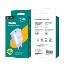 Зарядний пристрій 220V KAKUSIGA KSC-500 (Вихід Type-C) 20W 3А