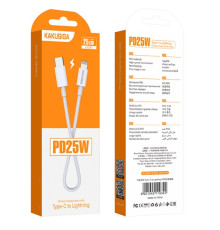 Кабель Type-C-Lightning(Apple) KAKUSIGA KSC-653 Feyue Series 25см PD25W