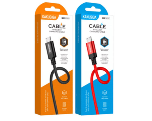 Кабель USB-MicroUSB KSC-652 Kakusiga YouXiang Series (алюміній плетений) 1м