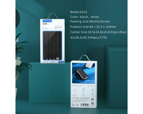Power Bank 20000 mAh Konfulon A23S