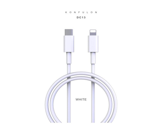 Кабель Type-C-Lightning(Apple) DC13 Konfulon 1м, 3А