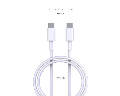 Кабель Type-C-Type-C DC15 Konfulon 1м, 5А