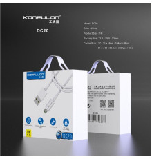 Кабель USB-MicroUSB DC20 Konfulon 1м, 4А