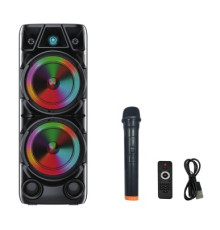 Акустична система ZQS8210 (8"х2) (20Wx2) (Бездротовий мікрофон) (4500mAh) (Пульт)