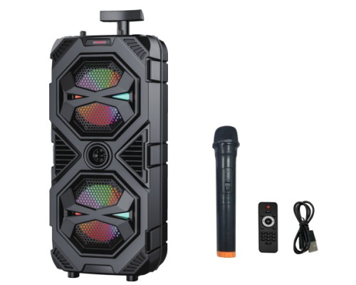 Акустична система ZQS8212 (8"x2) (20Wx2) (Безповідний мікрофон) (4500mAh) (Пульт)