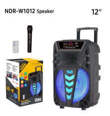 Акустична система NDR-W1012 (12"x1) (Бездротовий мікрофон) (18650) (Пульт)
