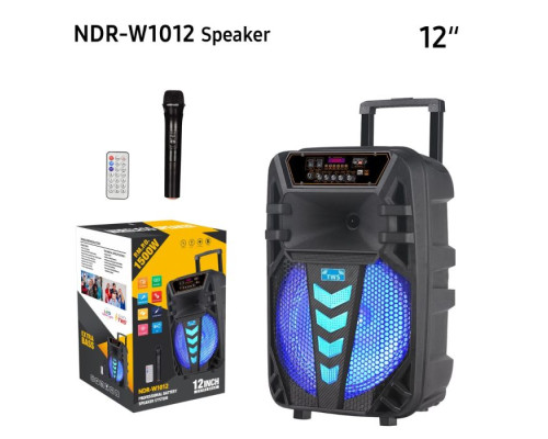 Акустична система NDR-W1012 (12"x1) (Бездротовий мікрофон) (18650) (Пульт)