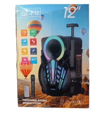 Акустична система GZ-P12 (12") (30W) (Бездротовий мікрофон) (18650) (Пульт)