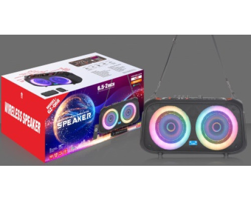 Акустична система NDR-Q68 (6.5"х2) (30W) (Бездротовий мікрофон) (18650) (Пульт)