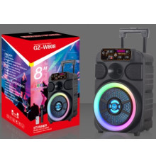 Акустична система GZ-W808 (8"x1) (30W) (Бездротовий мікрофон) (18650) (Пульт)