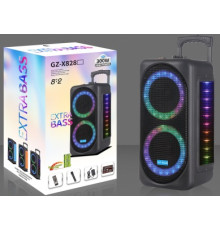 Акустична система GZ-X828 (8"x2) (30W) (Бездротовий мікрофон) (3000mAh) (Пульт)