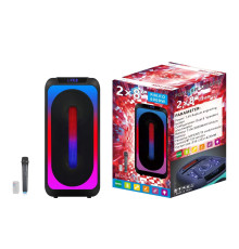 Акустична система MD4-0808 (8"x2) (40W) (Бездротовий мікрофон) (3600mAh) (Пульт)