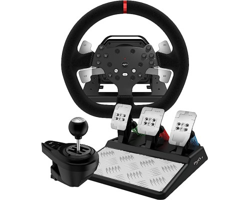 Кермо ігрове PXN V10 Gaming Racing PC/PS3/PS4/XO/SWITCH 3 педалі (270°/900°)