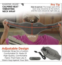 Пояс вібромасажний CALM HEAT MASSAGING NECK WRAP USB (LY65)