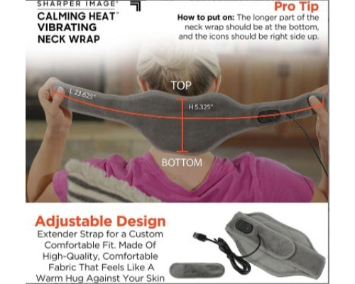 Пояс вібромасажний CALM HEAT MASSAGING NECK WRAP USB (LY65)