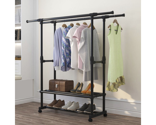 Вішалка стійка для одягу телескоп. Double Pole 5 JL-DSG-8645