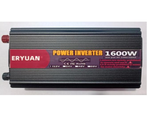 Перетворювач напруги з 12V→220V 1600W LCD
