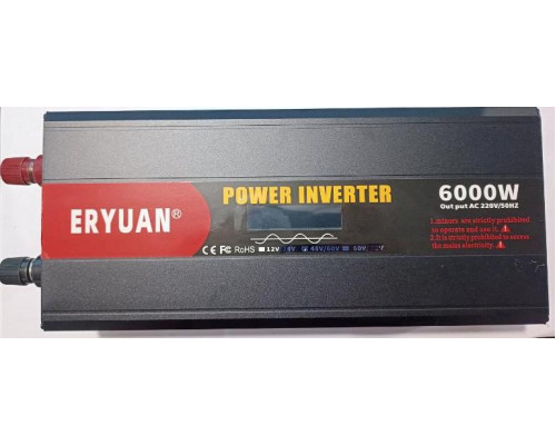 Перетворювач напруги з 12V→220V 6000W ЧИСТИЙ СИНУС LCD