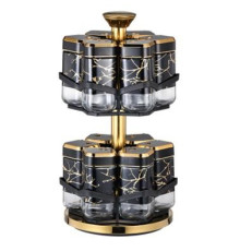 Органайзер для спецій (BSJ4206-1) (12 банок) BLACK-GOLD