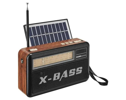 Радіоприймач GOLON RX-BT168S сонячна панель + ліхтарик + bluetooth + USB + microSD